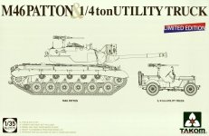 Takom 2117X M46 Patton & 1/4 ton Utility Truck 1/35
