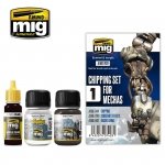 AMMO of Mig Jimenez 7428 CHIPPING SET FOR MECHAS 3x35 ml