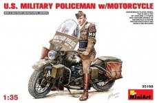 MiniArt 35168 U.S. MILITARY POLICEMAN w/MOTORCYCLE (1:35)