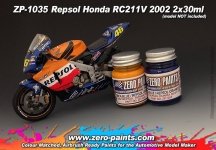 Zero Paints ZP-1035 Repsol Honda RC211V 2002 Paint Set 2x30ml