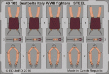 Eduard 49105 Seatbelts Italy WWII fighters STEEL 1/48