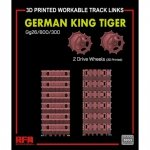 Rye Field Model 3033 King Tiger Tank GG26/800/300 Workable Track Links w/Drive Wheels (3D Printed) 1/35