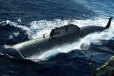 Hobby Boss 83525 Russian Navy SSN Akula Class Attack Submarine (1:350)