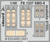 Eduard FE1237 SBD-5 seatbelts STEEL REVELL 1/48