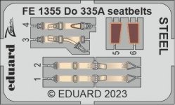 Eduard FE1355 Do 335A seatbelts STEEL TAMIYA 1/48