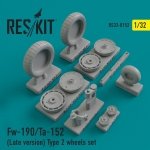 RESKIT RS32-0152 Fw-190/Ta-152 (Late version) Type 2 wheels set 1/32