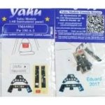 Yahu YMA4863 Fw-190A-3 Instrument Panel for Eduard kits 1:48