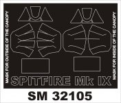 Montex SM32105 SPITFIRE IX TAMIYA