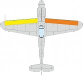 Eduard CX676 Bf 109G wings leading edge wavy lines 1/72