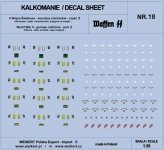 Weikert Decals DEC218 Mundury niemieckie - patki, naramienniki, insygnia na czapki - WAFFEN SS - ver.2 - vol.18 1/35