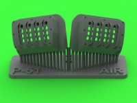 Master AM-48-190 P-51 Mustang - pokrywa wlotu powietrza do gaźnika - typ z żaluzjami dla RAF - wersja A (do modelu Airfix) 1/48