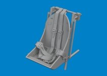 Eduard 6481047 F4U-1A seat w/ integral belts PRINT MAGIC FACTORY 1/48