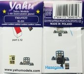 Yahu YMA4929 Ki-84 Instrument Panel Hasegawa 1/48