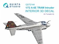 Quinta Studio QD72144 A-6E TRAM Intruder 3D-Printed & coloured Interior on decal paper (Trumpeter) 1/72