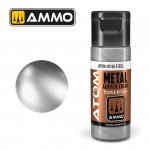 AMMO of Mig Jimenez 20166 ATOM METALLIC Steel 20ml