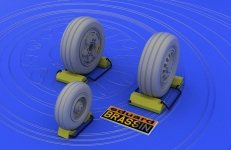 Eduard 648011 F-16 late wheels 1/48 (Kinetic Model)