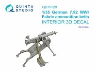 Quinta Studio QD35128 German 7.92 Fabric ammunition belts (All kits) 1/35
