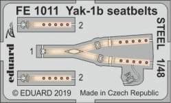 Eduard FE1011 Yak-1b seatbelts STEEL ZVEZDA 1/48