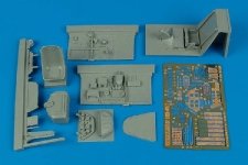 Aires 2104 Bf 109E-4/E-7 cockpit set 1/32 EDUARD