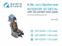 Quinta Studio QR+72035 K-36L (early) ejection seat (for Su-25 aircraft until 2007) (All kits) 1/72
