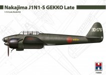 Hobby 2000 72085 Nakajima J1N1-S Gekko Late ( Fujimi + CARTOGRAF + MASKI ) 1/72