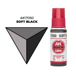 AK Interactive AK17050 SOFT BLACK – QUICK GEN COLOR 18ml