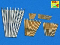 Aber 350L-53 Set of barrels 280mm x 9, 150mm x 12, 105mm x 14, 37mm x 16, 20mm x 32 for German Battleship Scharnhorst (1943) (1:350)