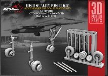 RESArm 48-07008 MIG-29 - Landing gear (for G.W.H it) (3D resin printing) 1/48