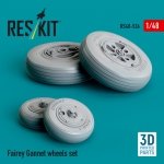 RESKIT RS48-0536 Fairey Gannet wheels set (3D Printed) 1/48