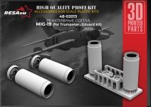 RESArm 48-02013 MIG-19 - JET NOZZLES (3D resin printing) 1/48