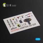 KELIK K72100 Horten Go 229 interior 3D decals for Revell kit 1/72