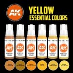 AK Interactive AK11615 YELLOW ESSENTIAL COLORS 3GEN SET 6x17 ml