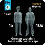 Fly F48002 1x German captain + 10x sailor figures with boater caps 1/48