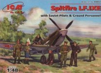ICM 48802 Spitfire LF.IXE with Soviet Pilots and ground personnel (1:48)