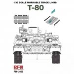 Rye Field Model 3025 T-80 Workable Track Links 1/35