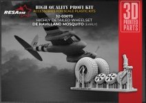 RESArm 32-03073 DE HAVILLAND Mosquito EARLY - Wheels under load (3D resin printing) 1/32
