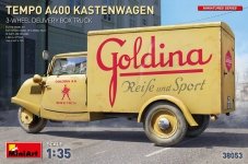 MiniArt 38053 TEMPO A400 KASTENWAGEN 3-WHEEL DELIVERY BOX TRUCK 1/35