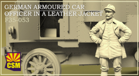 Copper State Models F35-053 German Armoured Car Officer in a Leather Jacket 1/35