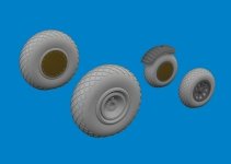 Eduard 6481113 B-24D wheels HOBBY BOSS 1/48