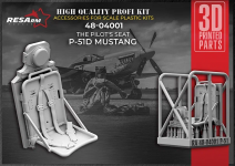 RESArm 48-04001 P-51D Pilot seat (3D resin printing) 1/48