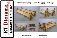 RT-Diorama 35555 Church pews (long) 1/35