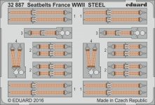 Eduard 32887 Seatbelts France WWII STEEL 1/32