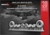 RESArm 48-03029 F 4 PHANTOM C D E F - Wheels under load (3D resin printing) 1/48