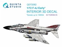 Quinta Studio QD72082 F-4J Early 3D-Printed & coloured Interior on decal paper (Fine Molds) 1/72