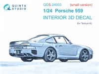 Quinta Studio QDS-24003 Porsche 959 3D-Printed & coloured Interior on decal paper (Tamiya) (Small version) 1/24