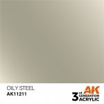 AK Interactive AK11211 OILY STEEL – METALLIC 17ml
