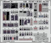 Eduard FE947 He 219 1/48 TAMIYA