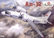 A-Model 07296 Antonov An-32 Turboprop Transport Aircraft 1:72