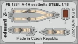 Eduard FE1284 A-1H seatbelts STEEL TAMIYA 1/48