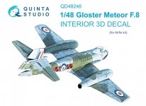 Quinta Studio QD48246 Meteor F.8 3D-Printed & coloured Interior on decal paper (Airfix) 1/48
